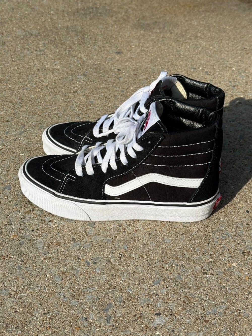 Vans Sk8-Hi Womens 5 Mens 3.5 Black White High Top Y2K Skater Sneakers 4086